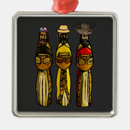 Adorno Metálico Puerto Rican Three Wise Men