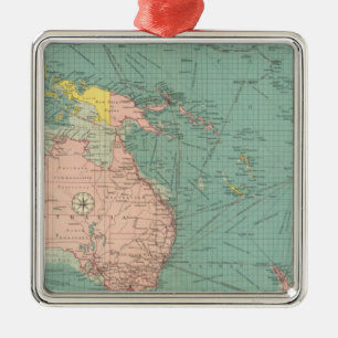 Adorno Metálico Puertos Australasian, polinesios