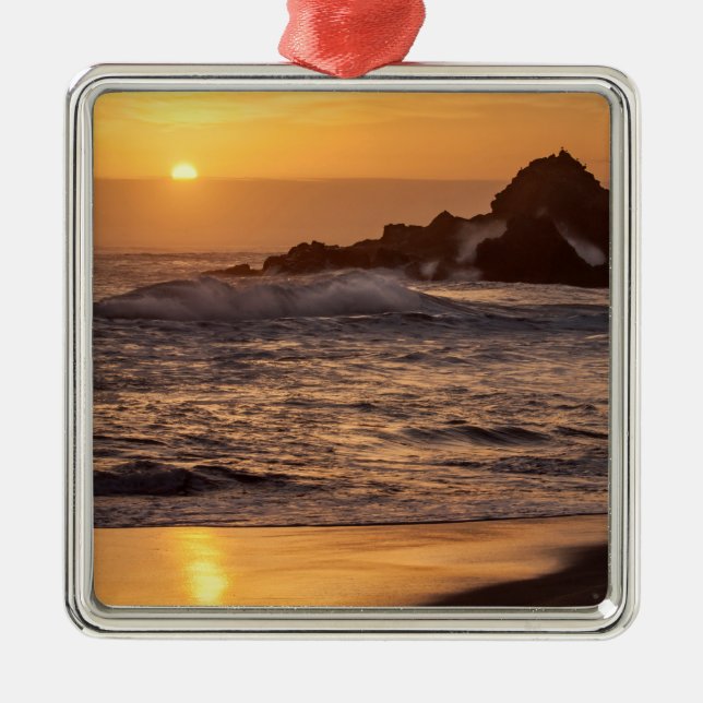 Adorno Metálico Puesta De Sol En La Playa De Pfeiffer (Frente)