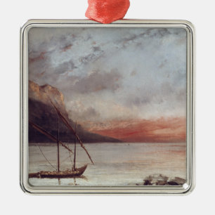 Adorno Metálico Puesta de sol sobre el lago Leman, 1874