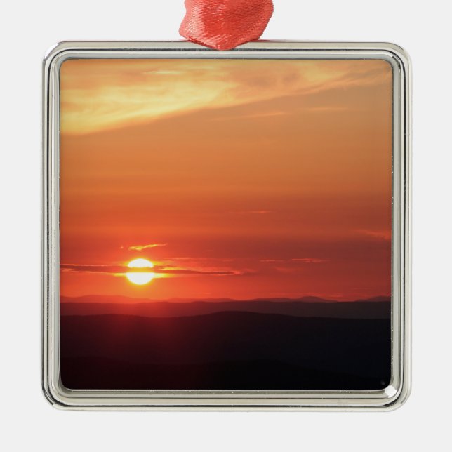 Adorno Metálico Puesta del sol de la montaña en el Shenandoah (Frente)