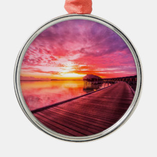 Adorno Metálico Puesta del sol en centro turístico de los chalets