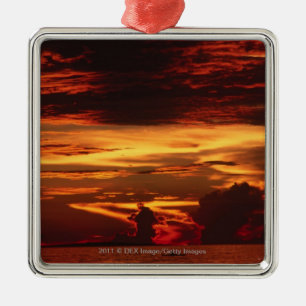 Adorno Metálico Puesta del sol en el mar