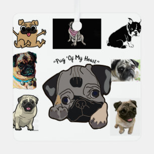 Adorno Metálico "Pug of my Heart"