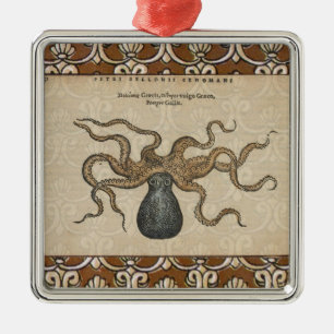 Adorno Metálico Pulpo Kraken Antiguo Marino Vida Silvestre Costera