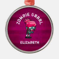 Punk lindo Rock Zombie Grrrl Personalizado