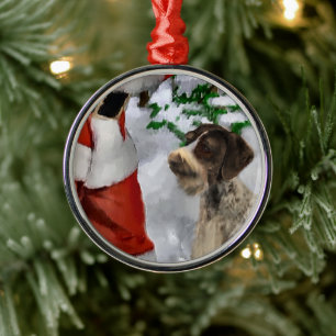 Adorno Metálico Puntero con cable alemán con Navidades Santa