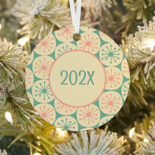 Adorno Metálico Puntos atómicos retro mediados del siglo moderno c (in situ)