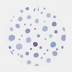 Adorno Metálico puntos de polka pintados a mano