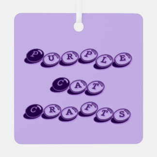Adorno Metálico Purple Cat Stylish
