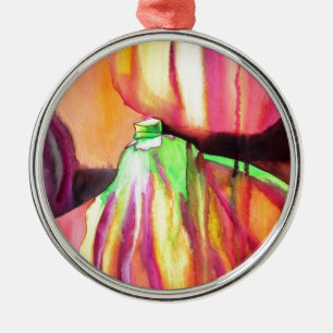 Adorno Metálico Purple Figs arte original acuarela pintura de gote