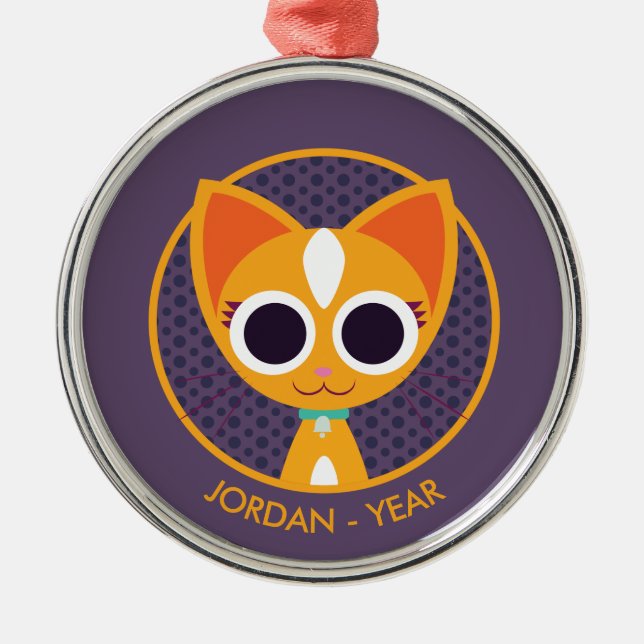 Adorno Metálico Purrl el gato (Frente)