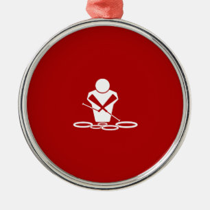 Adorno Metálico Quads - Blanco - Fondo rojo - Tenor bebé!