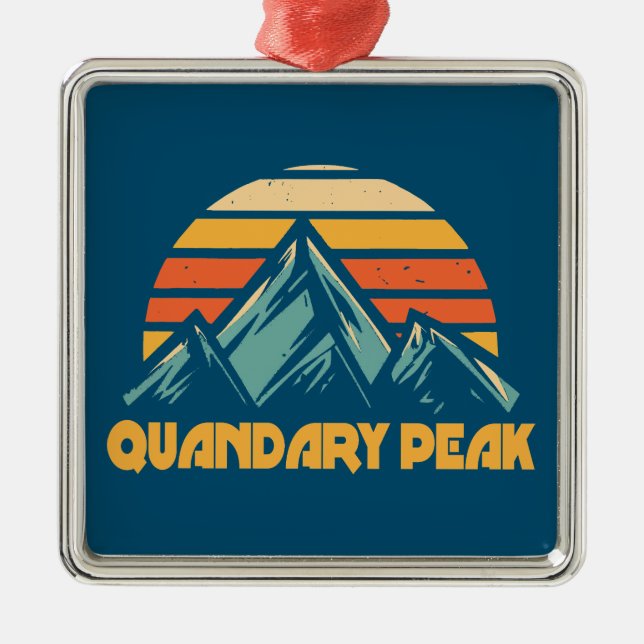 Adorno Metálico Quandary Peak Colorado Retro Turquoise (Frente)