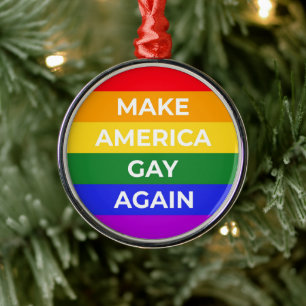 Adorno Metálico Que Estados Unidos vuelva a ser gay