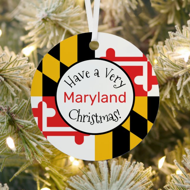 Adorno Metálico Que los Navidades de Maryland sean personalizados (in situ)