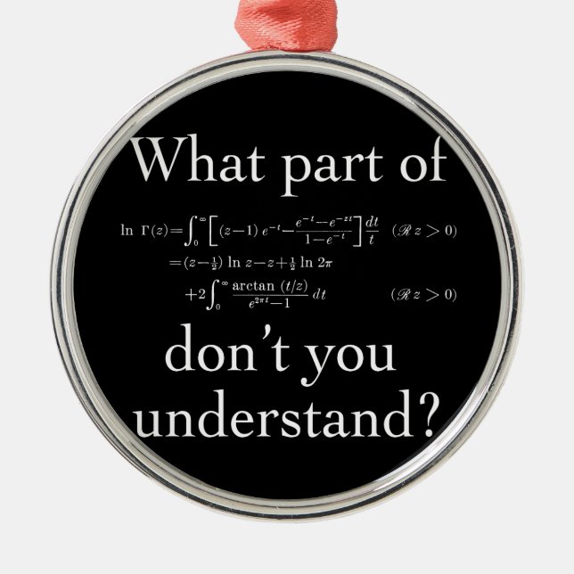 Adorno Metálico Qué parte de... Blanco sobre oscuro (Frente)