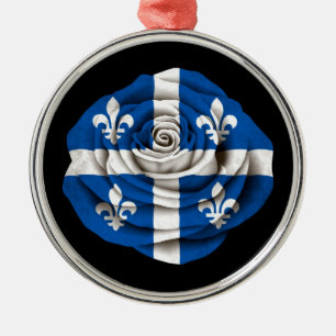 Adorno Metálico Quebec subió la bandera en negro
