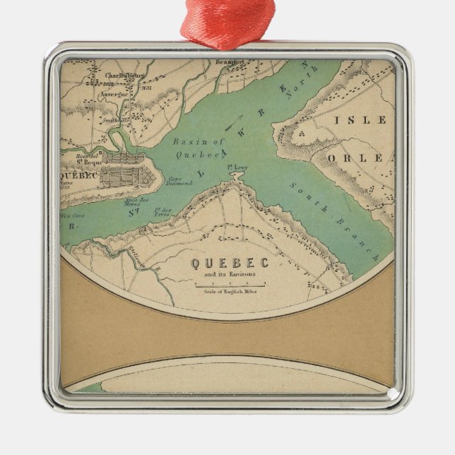 Adorno Metálico Quebec y sus entornos (Frente)