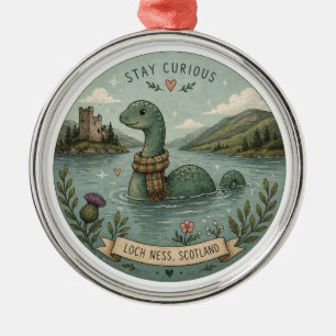 Adorno Metálico Quédate Curioso Acogedor Críptido Nessie Monstruo 