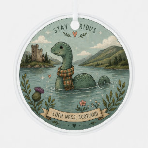 Adorno Metálico Quédate Curioso Acogedor Críptido Nessie Monstruo 