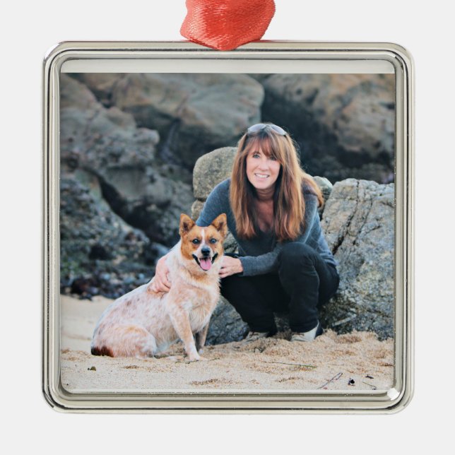 Adorno Metálico Queensland Heeler rojo - Lucy (Frente)