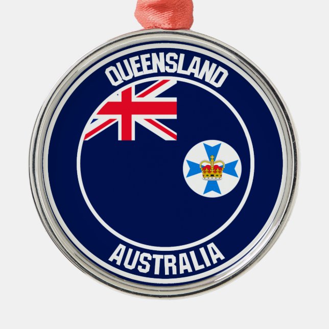 Adorno Metálico Queensland Round Emblem (Frente)
