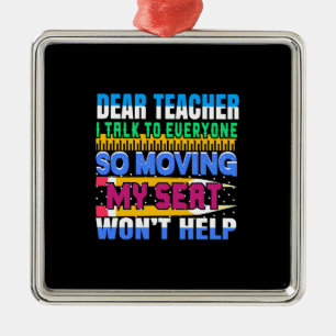 Adorno Metálico Querido Profesor, Hablo Con Todo El Mundo Que Desp