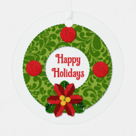 Adorno Metálico Quilt Look Wreath Personalizado