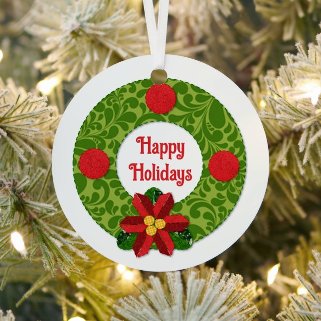 Adorno Metálico Quilt Look Wreath Personalizado (in situ)