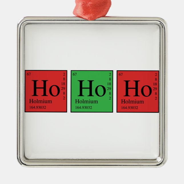 Adorno Metálico Química navidad (Frente)