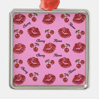 Adorno Metálico RAB Rockabilly Besos de Cereza en Rosa