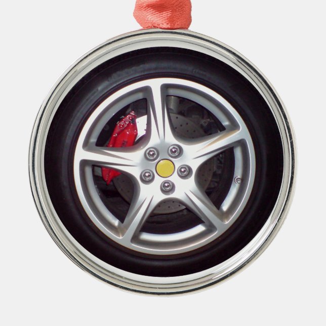 Adorno Metálico Race Car Wheel (Frente)