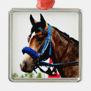 Adorno Metálico Race Horse ornament