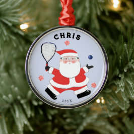 Adorno Metálico Racquetball Holiday Keepsake Gift