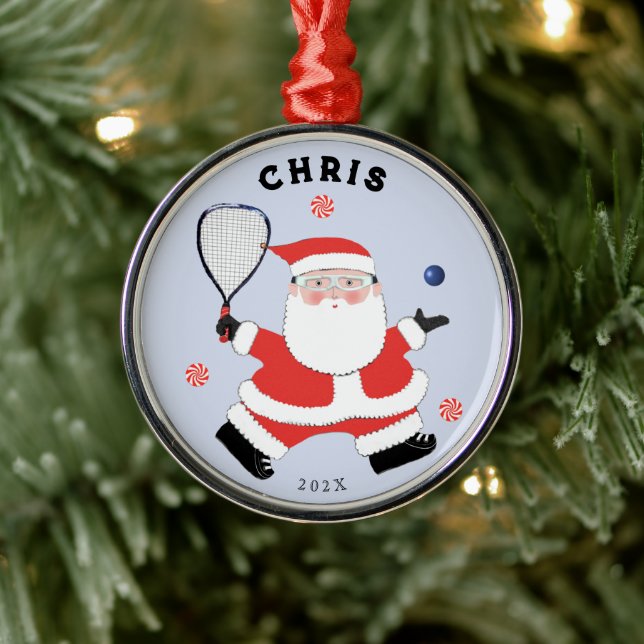 Adorno Metálico Racquetball Holiday Keepsake Gift (Árbol)