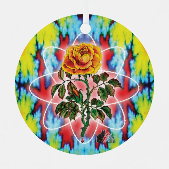 Adorno Metálico Rad Rad Rosa (Anverso)