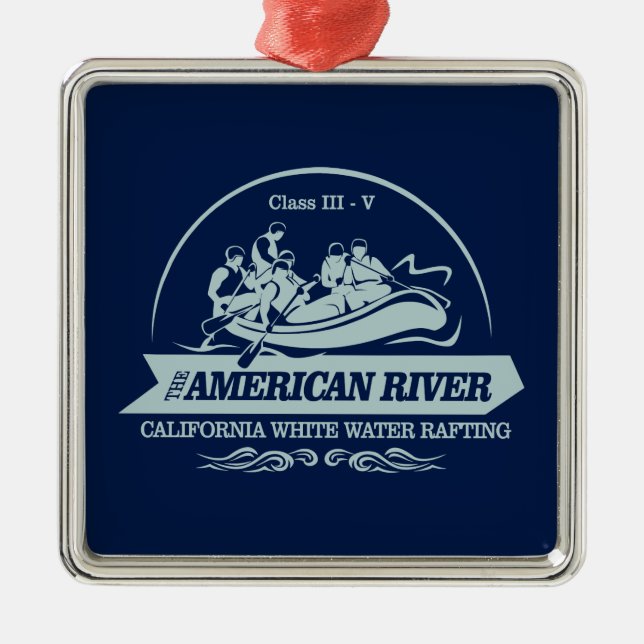 Adorno Metálico Rafting del río americano (Frente)
