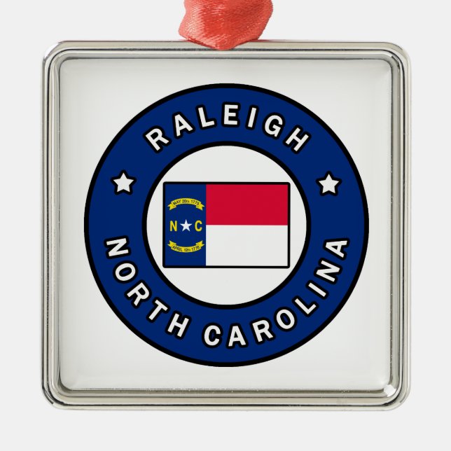 Adorno Metálico Raleigh Carolina del Norte (Frente)