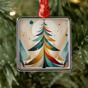 Adorno Metálico Ramas de Featherches de Navidades Geométricos Art