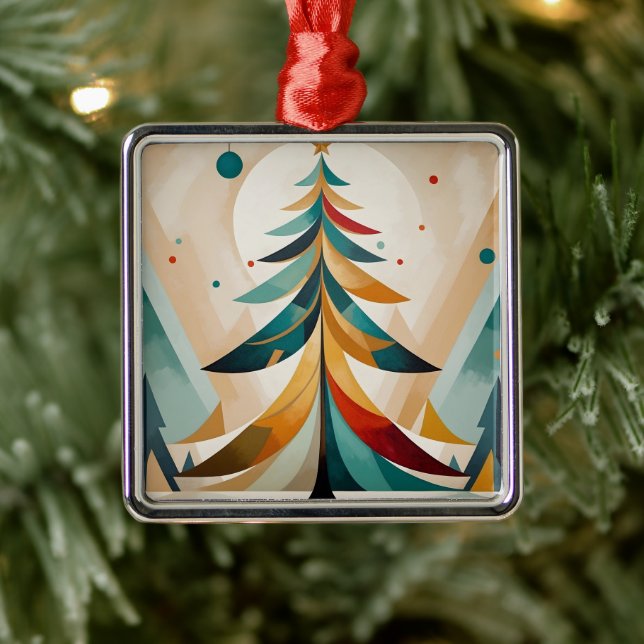 Adorno Metálico Ramas de Featherches de Navidades Geométricos Art  (Árbol)