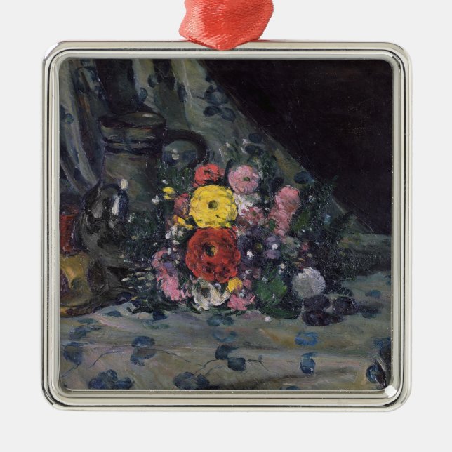 Adorno Metálico Ramo de Paul Cezanne el | de las dalias amarillas, (Frente)