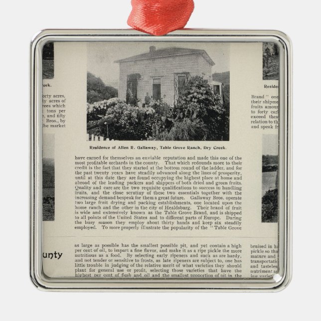 Adorno Metálico Rancho de la arboleda de la tabla, California (Frente)