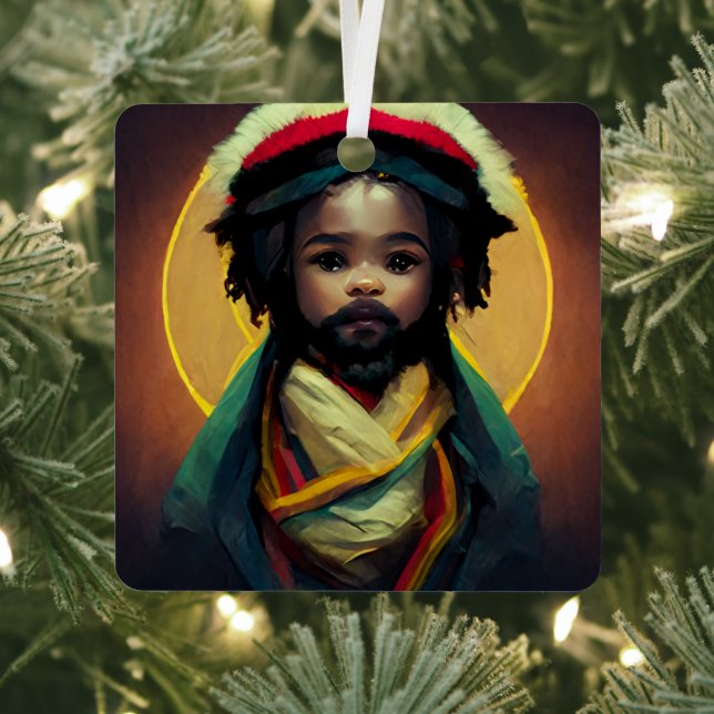 Adorno Metálico Rasta Baby Jesus (in situ)