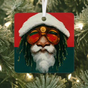 Adorno Metálico Rasta Santa I Ornament