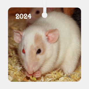 Adorno Metálico Rata de Mascota de abadejos pekineses