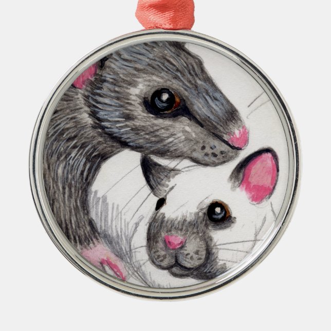 Adorno Metálico Ratas de Yang (Frente)