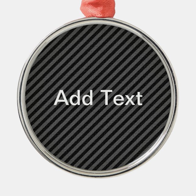 Adorno Metálico Rayas diagonales delgadas en negro y gris (Frente)