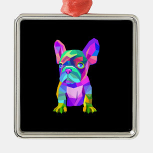 Adorno Metálico Raza de perro, regalo francés de Bulldog de colore