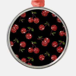 Adorno Metálico RB Rockabilly Muy cereza cerezas en negro